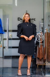 Elegant black shift dress